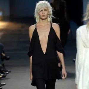 Ann Demeulemeester SS10 RTW Cold Shoulder Mini Dress